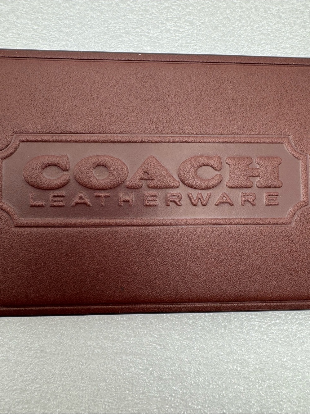Coach XL Hangtag Bag Charm CBR57 Dark Brown Brass Leather NWT - Picture 11 of 16